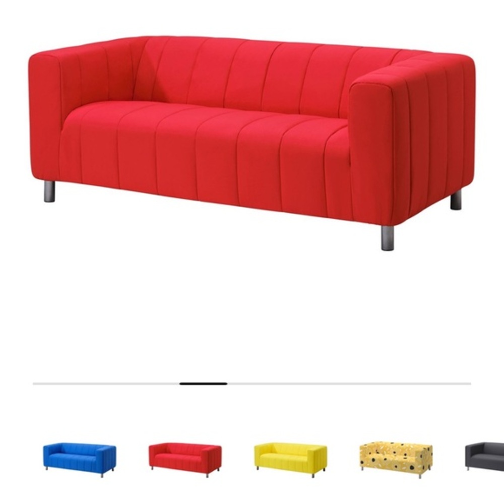Red IKEA Klippan Sofa Cover